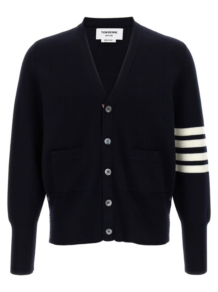 '4-Bar' Wool cardigan