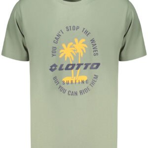 LOTTO MEN'S SHORT-SLEEVED GREEN T-SHIRT