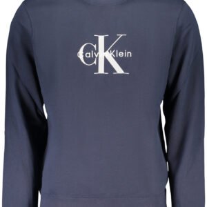 CALVIN KLEIN MEN'S BLUE ZIP-UP SWEATSHIRT