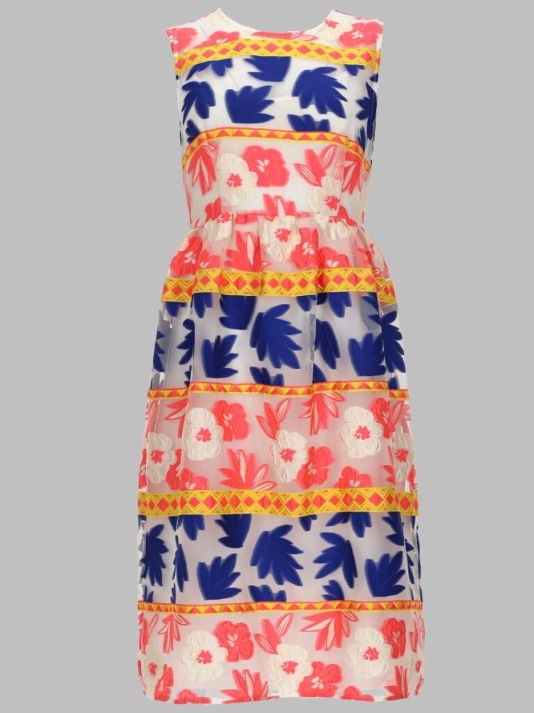 ABITO MIDI IN COTONE STAMPATO
