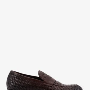 Adler leather loafers with woven pattern