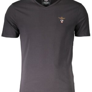 AERONAUTICA MILITARE BLACK MEN'S OUTERWEAR T-SHIRT