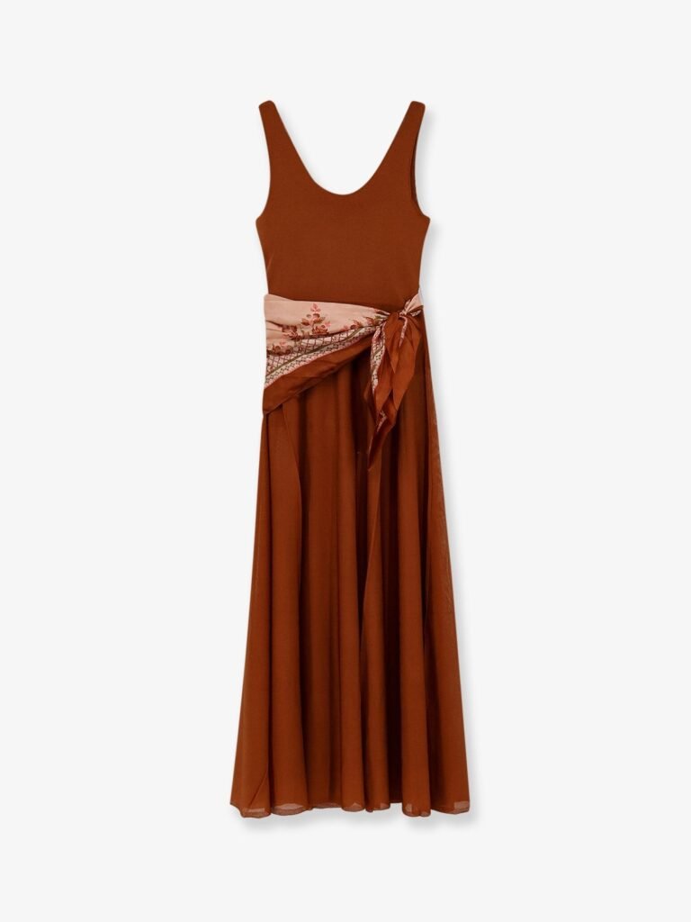 Aster viscose blend long dress