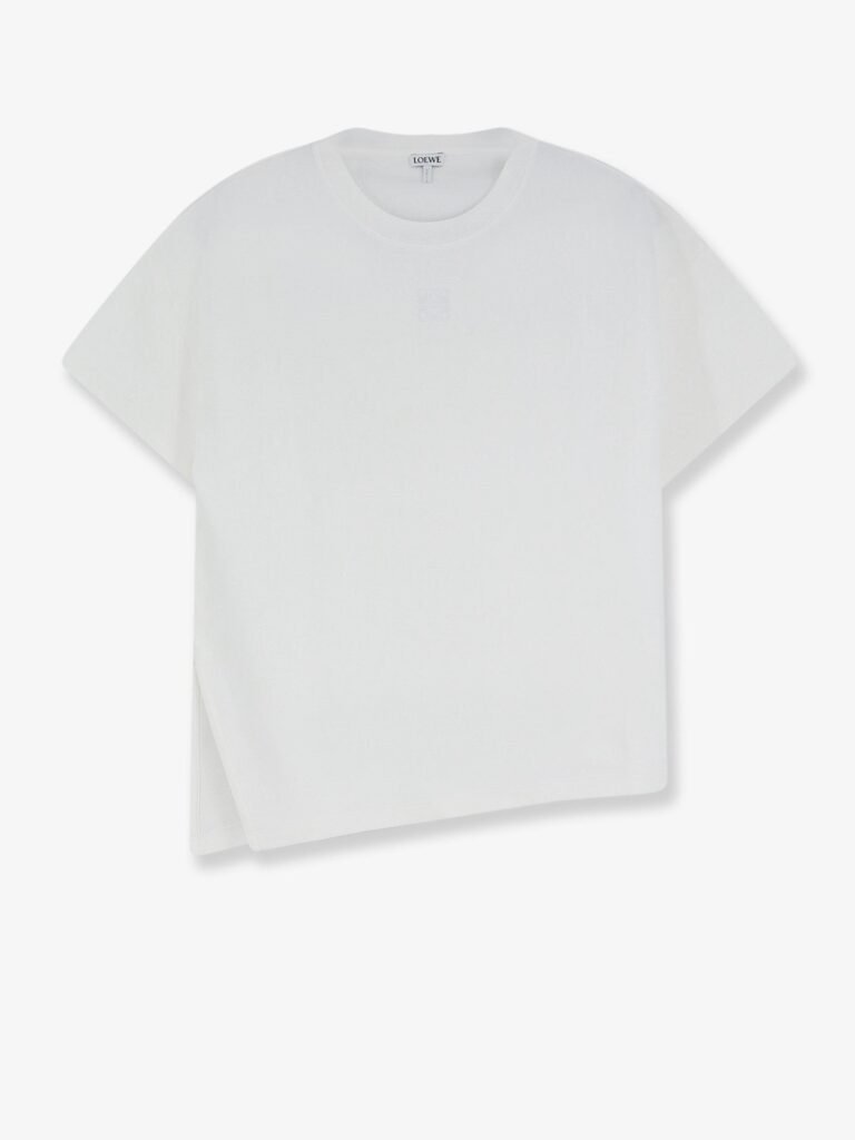 Asymmetric cotton blend t-shirt