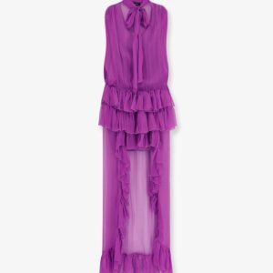 Asymmetric voile dress