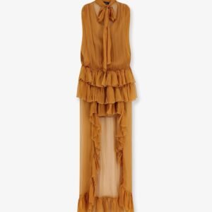 Asymmetric voile dress