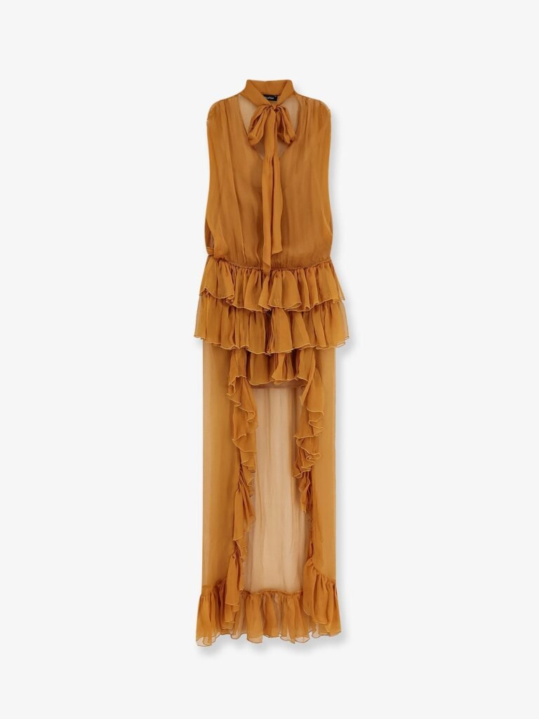 Asymmetric voile dress