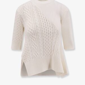 Asymmetrical cotton blend sweater