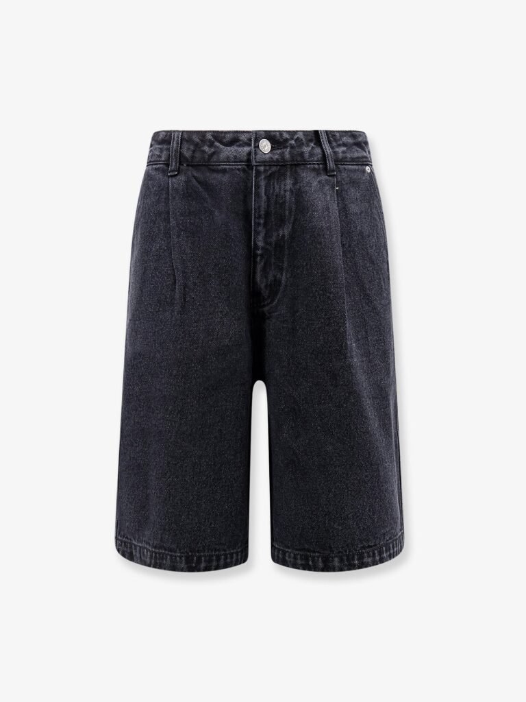 Back denim bermuda shorts