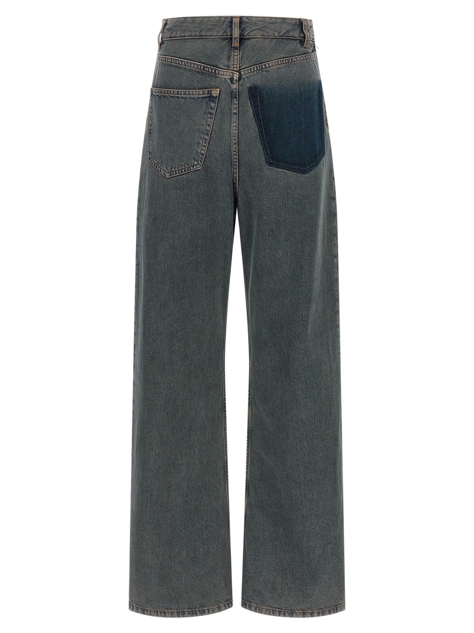 Back-to-back construction jeans