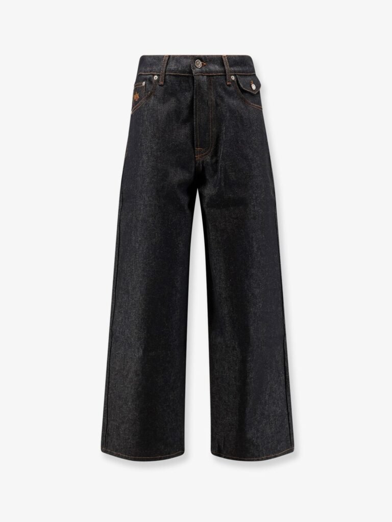 Baggy blue denim jeans