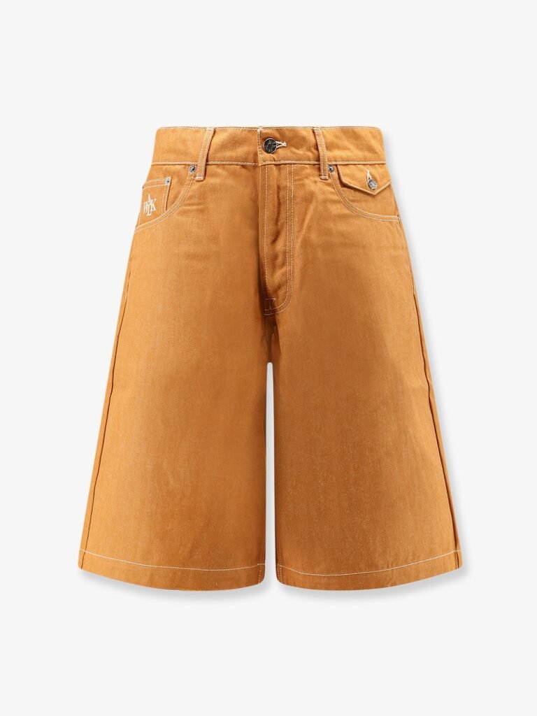 Baggy Orange Denim Shorts