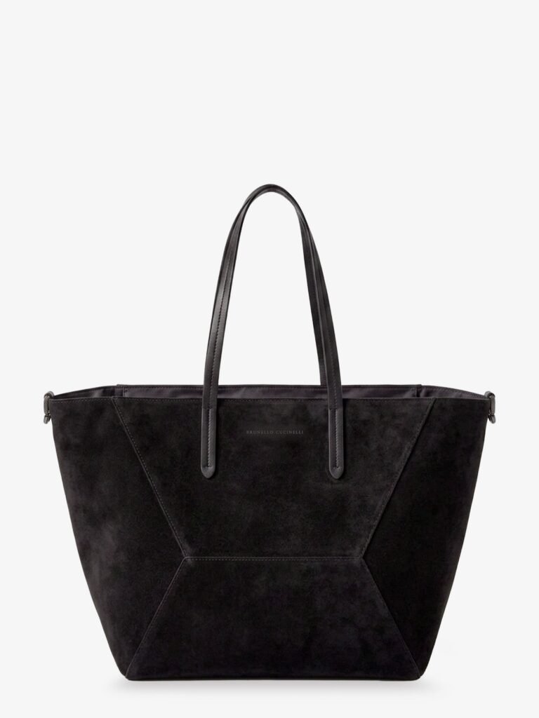 BC Duo suede shoulder bag with engraved logo
