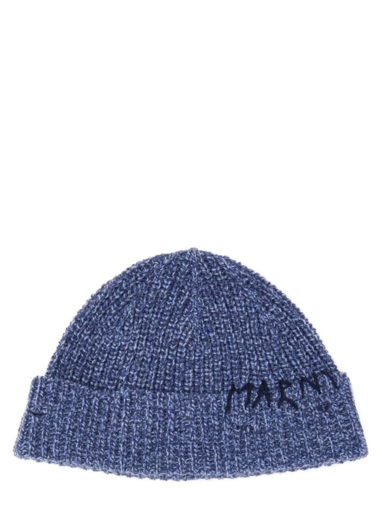 BEANIE HAT WITH "MARNI MENDING" EMBROIDERY