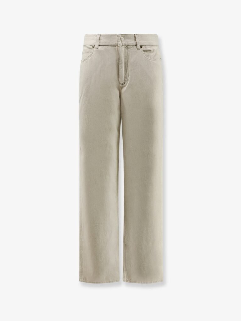 Beige denim trousers