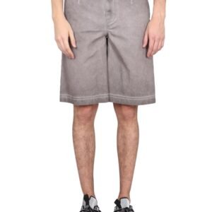 BERMUDA SHORTS WITH LOGO PLAQUE