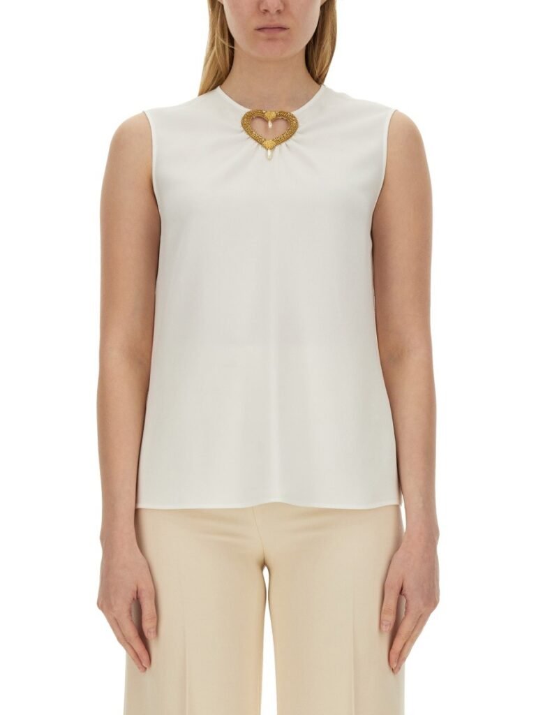 BLOUSE WITH HEART APPLIQUE