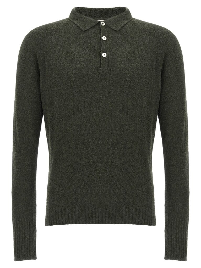 Bouclé cotton polo shirt