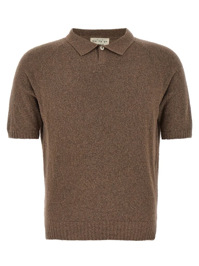 Bouclé cotton polo shirt