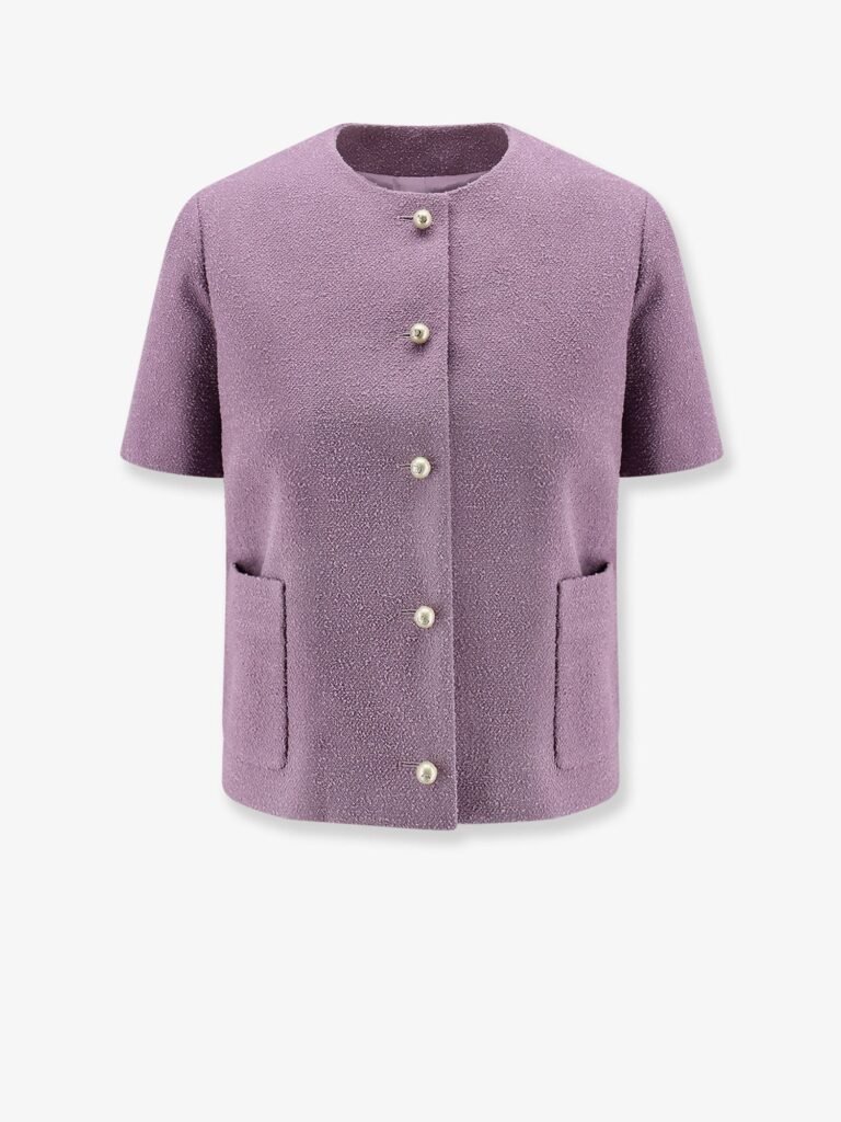 Bouclé virgin wool blend blazer