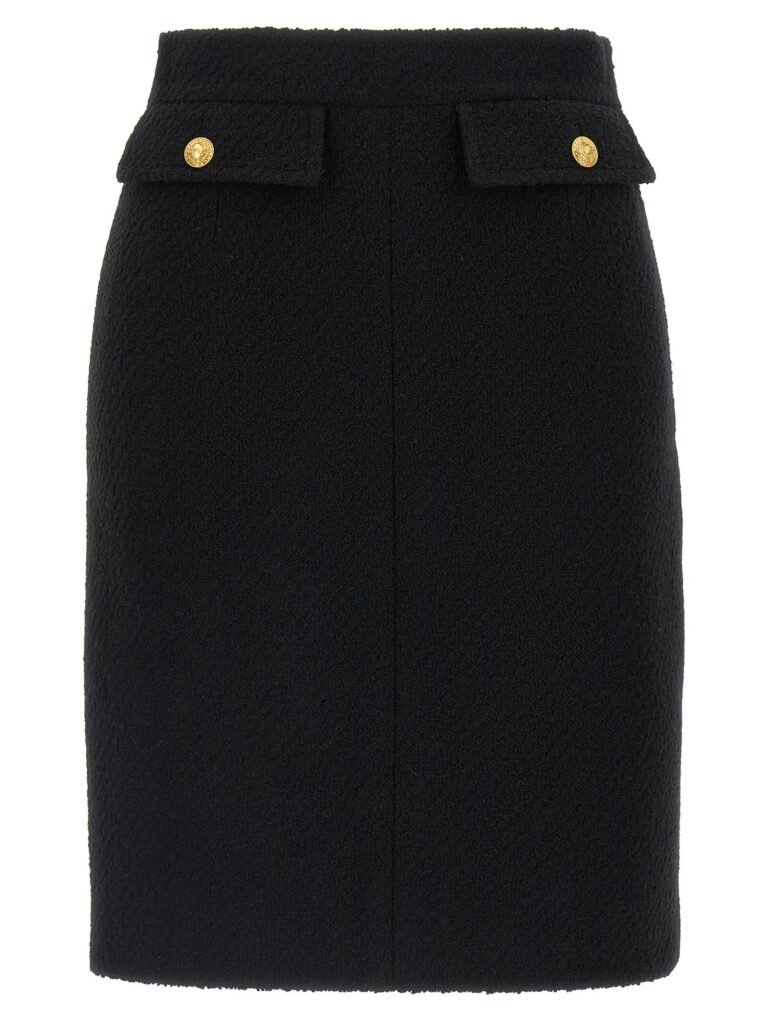 Bouclé wool skirt