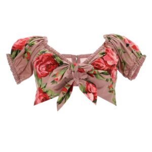 "BOUQUET ROSE" PRINT TOP