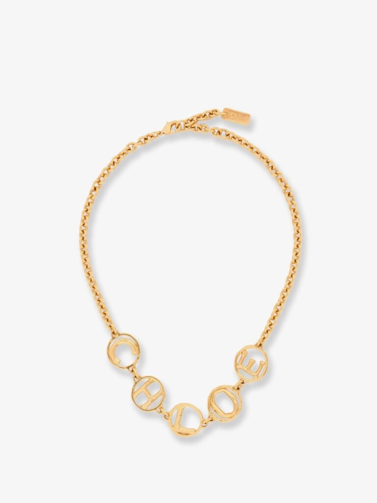 Brass Script Necklace