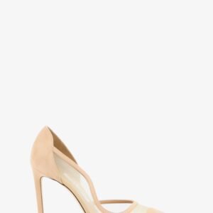 Brigitte voile and suede décolleté