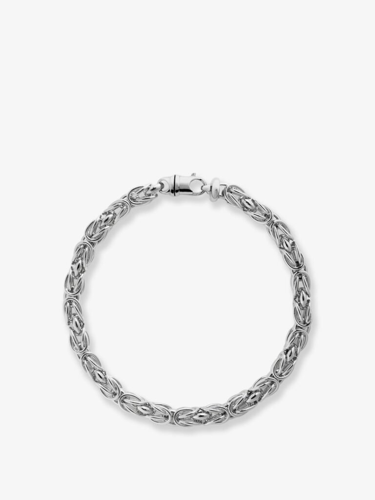 Byzantine rhodium-plated brass necklace