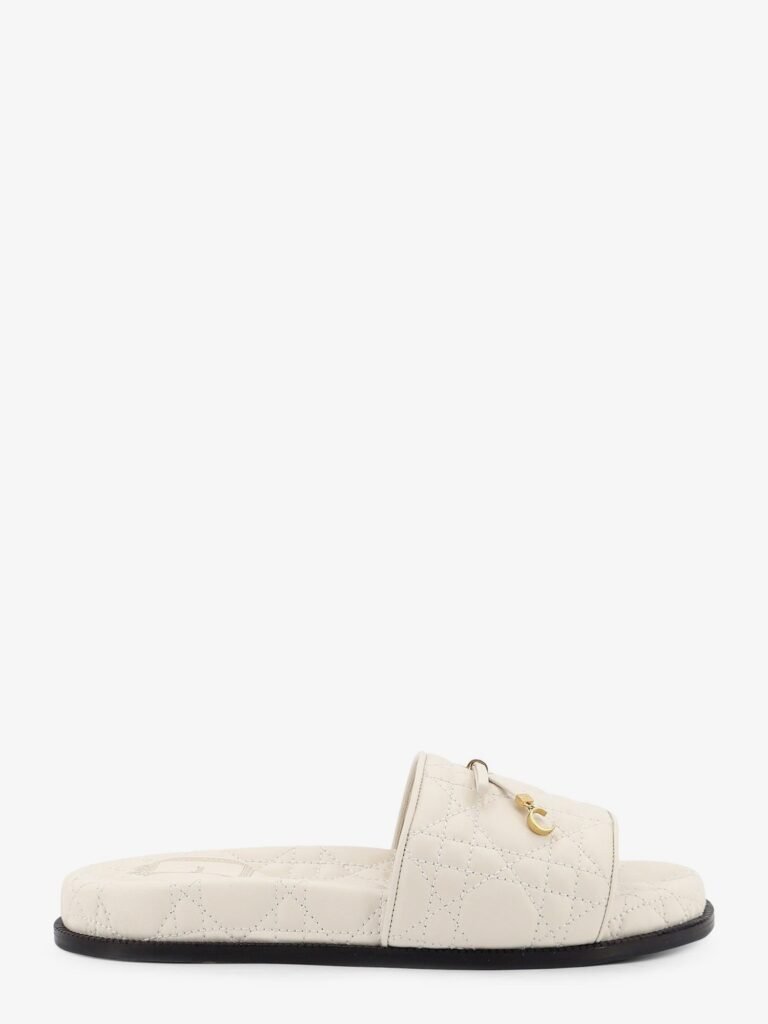 Cannage quilted leather sandals
