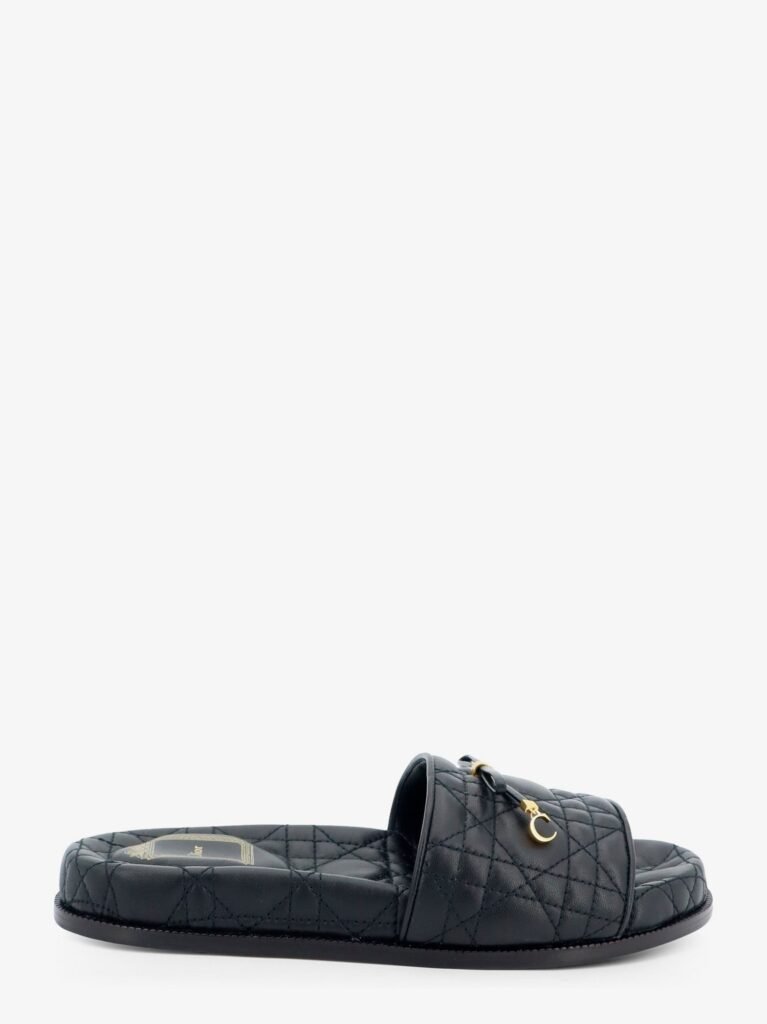 Cannage quilted leather sandals