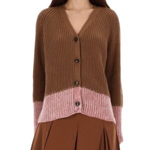 CARDIGAN WITH "COLOR BLOCK" PATTERN