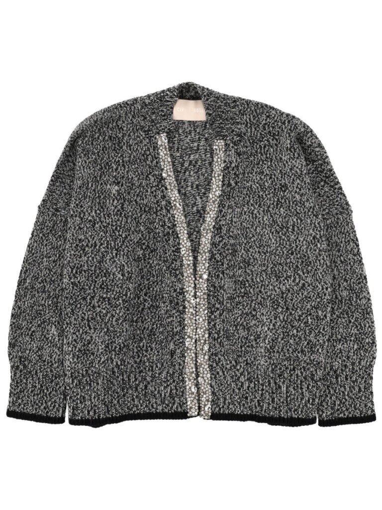 CARDIGAN WITH MOULINÉ WORKMANSHIP