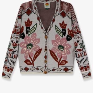 Cardigan with Multicolor embroidery