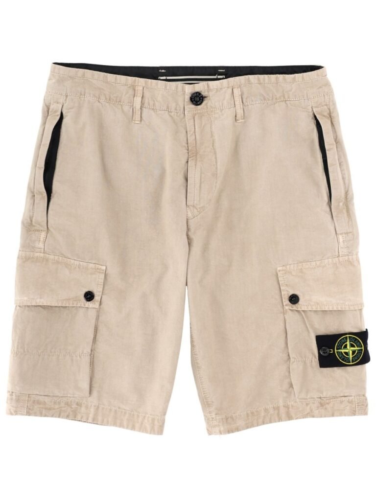 CARGO SHORTS WITH LOGO PATCH