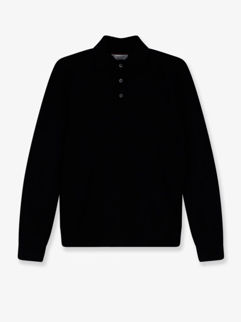 Cashmere and silk polo shirt