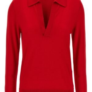 Cashmere and silk polo shirt