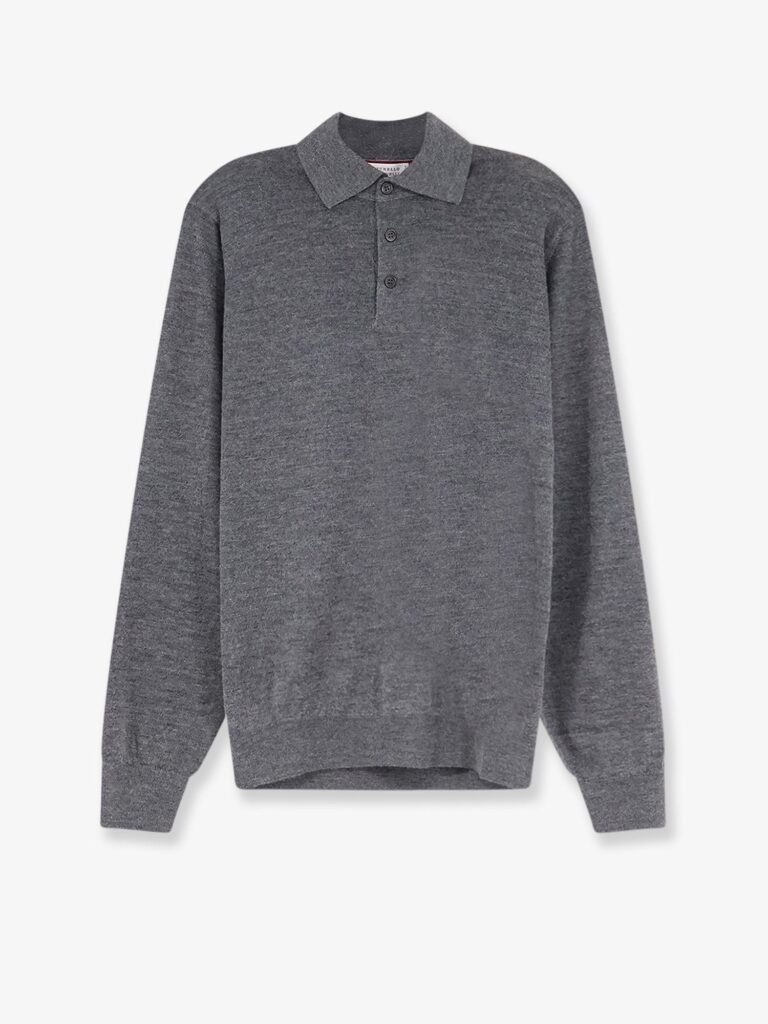 Cashmere and silk polo shirt
