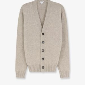 Cashmere blend cardigan with Intreccio patch