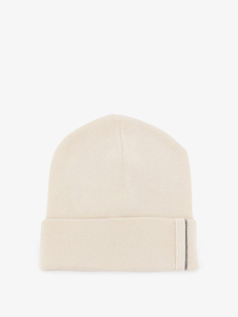 Cashmere hat with Monili detail