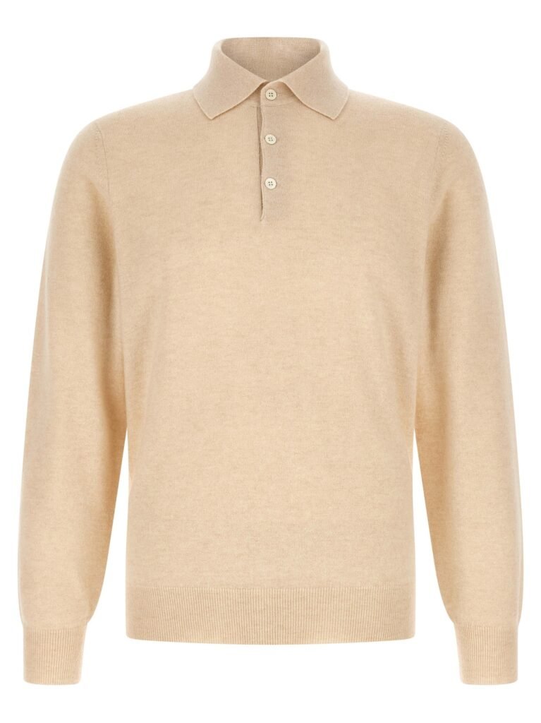 Cashmere knit polo shirt