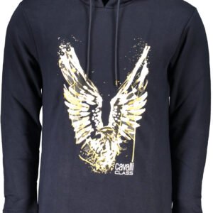 CAVALLI CLASS MEN'S BLUE ZIPLESS SWEATSHIRT