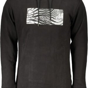 CAVALLI CLASS MEN'S BLACK ZIP-OUT SWEATSHIRT