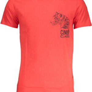 CAVALLI CLASS MEN'S SHORT SLEEVE T-SHIRT RED
