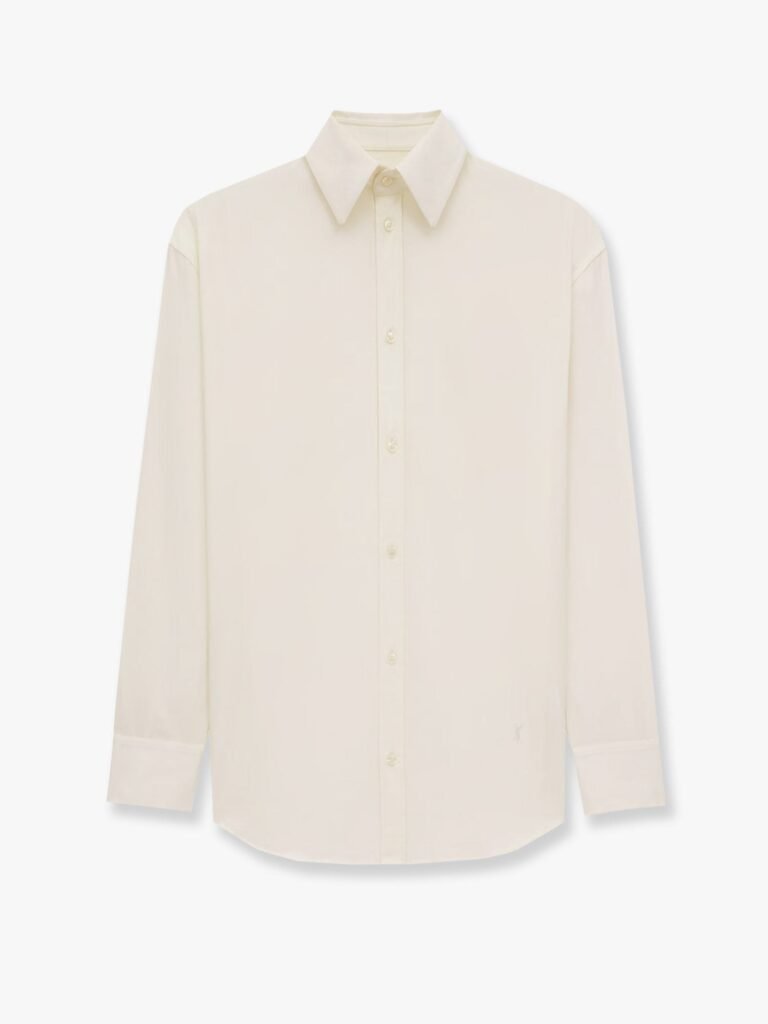 Certified cotton shirt with Monogram embroidery