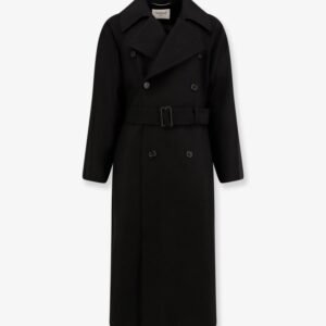 Certified wool coat with belt