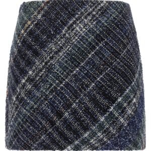 Check wool skirt
