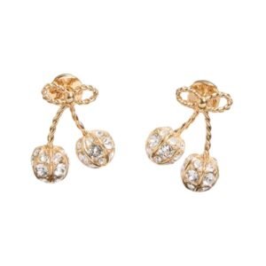 "CHERRYFIC" EARRINGS WITH RHINESTONES
