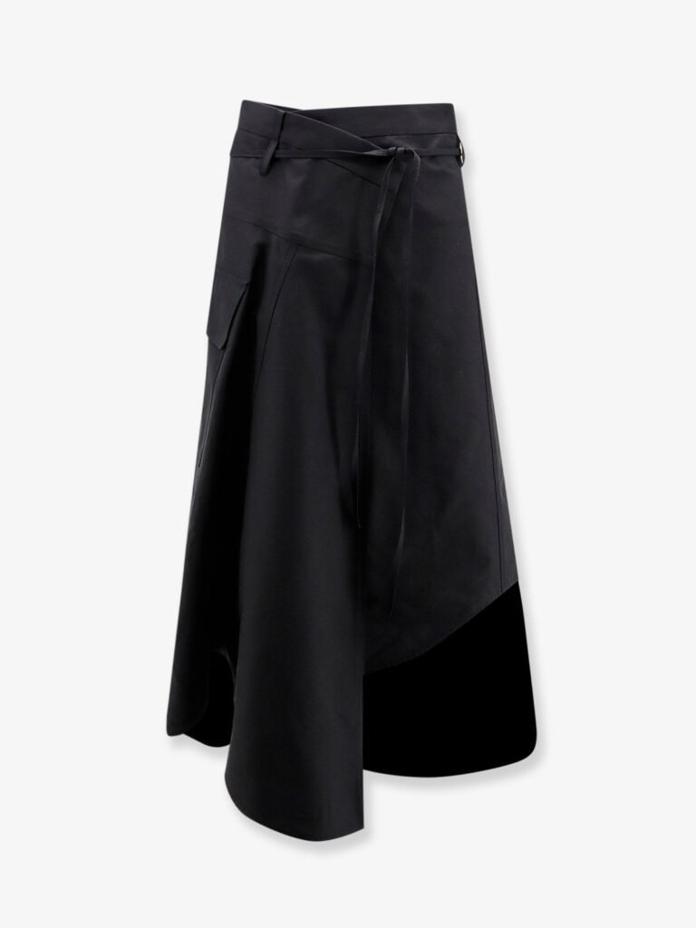 Compact cotton canvas skirt