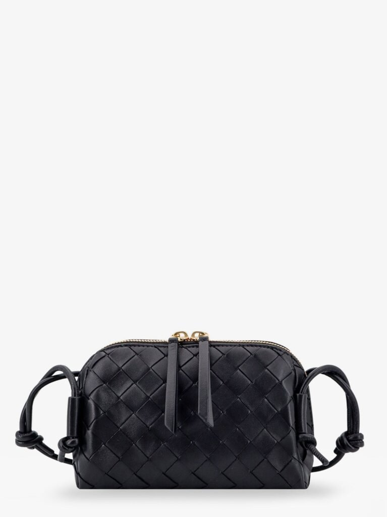 Concert Pouch leather crossbody bag with Intrecciato motif